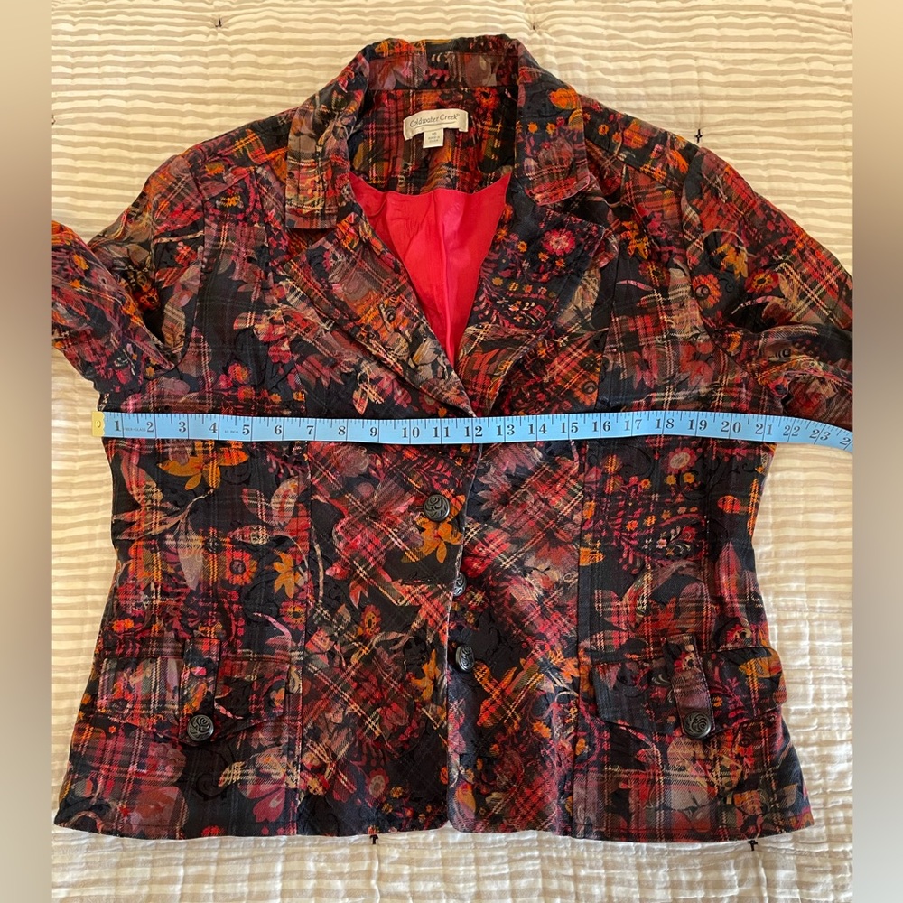 Womens Coldwater creek plaid jacket